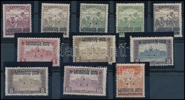 ** * Nyugat-Magyarország III. 1921 11 Klf érték 3-as Lyukasztással (32.000) / 11 Different Stamps With 3 Hole Punching.  - Sonstige & Ohne Zuordnung