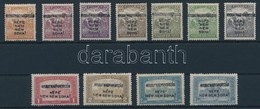 * Nyugat-Magyarország IV. 1921 Teljes Sor, Közte 5 érték Hármaslyukasztással (**34.000) / Mi 32-42, 5 Stamps With 3 Hole - Altri & Non Classificati