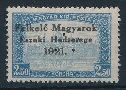 ** Nyugat-Magyarország V. 1921 Parlament 2,50K Hármaslyukasztással (25.000) / Mi 52 With 3-hole Punching. Signed: Bodor - Altri & Non Classificati