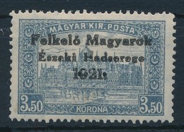 * Nyugat-Magyarország V. 1921 Parlament 3,50K Hármaslyukasztással (12.500) / Mi 54 With 3-hole Punching. Signed: Bodor - Altri & Non Classificati