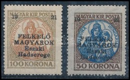 ** Nyugat-Magyarország V. 1921 Koronás Madonna 50K és 100K (120.000) / Mi 57-58 Signed: Bodor - Andere & Zonder Classificatie