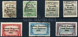 ** * O Nyugat-Magyarország V. 1921 7 Db Bélyeg Kisebb Hibákkal / Mi 46, 48, 50, 52, 53 With Minor Faults, Signed: Bodor - Other & Unclassified