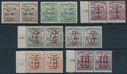 ** Nyugat-Magyarország VI. 1921 Teljes Sor Párokban, 3 érték Hármaslyukasztással / Mi 62-68 Pairs, 3 Stamps With 3-hole  - Sonstige & Ohne Zuordnung