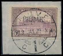 1918 Parlament 10K Gépi II. Felülnyomással, Kivágáson (30.000) / Mi 25 With Machine II. Overprint. Signed: Bodor - Andere & Zonder Classificatie