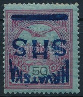 ** SHS 1918 Turul 50f Fordított Felülnyomással / Mi 56 With Inverted Overprint. Signed: Bodor - Otros & Sin Clasificación