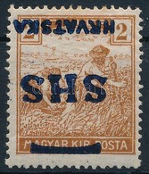 * SHS 1918 Arató 2f Fordított Felülnyomással / Mi 66 With Inverted Overprint. Signed: Bodor - Otros & Sin Clasificación