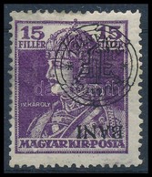 * 1919 Károly 15f, Fordított Felülnyomással / Mi 46 I. With Inverted Overprint. Signed: Bodor - Altri & Non Classificati