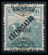 * 1919 Arató/Köztársaság 6f Elcsúszott Felülnyomással / Mi 54 II. With Shifted Overprint. Signed: Bodor (hiányzó Fog / M - Other & Unclassified