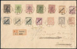 1919 Román-magyar Vegyes Bérmentesítésű Ajánlott Levél Cenzúrázva / Romanian Hungarian Mixed Franking On Registered Cove - Altri & Non Classificati