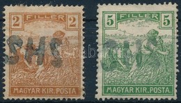 * 1919 2 Db Magánkiadású Bélyeg / 2 Stamps. Signed: Bodor - Andere & Zonder Classificatie