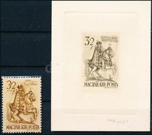 (*) 1939 Protestáns Bethlen Gábor 32f Bélyeg Próbanyomat Karton Papíron + A Bélyeg / Mi 619 Proof + Stamp - Sonstige & Ohne Zuordnung