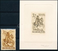 (*) 1939 Protestáns Bethlen Gábor 32f Bélyeg Próbanyomat Karton Papíron + A Bélyeg / Mi 619 Proof + Stamp - Otros & Sin Clasificación