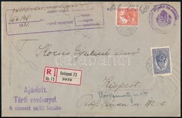 1927/1931 Ajánlott Tértivevényes és Ajánlott Expressz Levél Keskeny Madonna és Pengő-fillér Bélyegekkel / Registered Cov - Autres & Non Classés