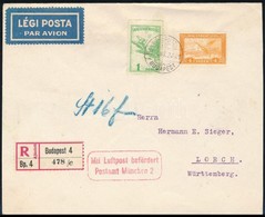 1930 Ajánlott Légi Levél Németországba / Registered Airmail Cover To Germany - Altri & Non Classificati