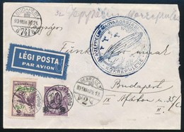 1931 Zeppelin Magyarországi Körrepülés Levél Zeppelin 2P Bélyeggel / Zeppelin Round Flight In Hungary, Cover - Sonstige & Ohne Zuordnung