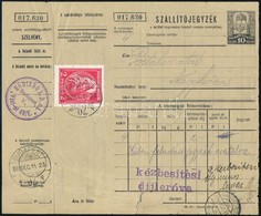 1933 Szállítójegyzék Több Csomagról Nagy Madonna 2P-vel /  Parcel List - Sonstige & Ohne Zuordnung