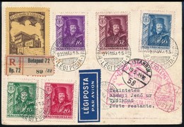 1935 Ajánlott Alkalmi Légi Levelezőlap Rákóczi Sorral Törökországba 'ÉL MÉG RÁKÓCZI SZELLEME!' / Registered Airmail Post - Sonstige & Ohne Zuordnung