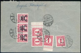 1935 Hivatalos Levél 7 Bélyeges Portóval Szegedről Debrecenbe / Official Cover, With Postage Due - Sonstige & Ohne Zuordnung