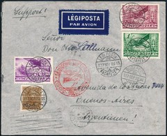 1937 Katapult Levél Budapestről Argentínába 3,90P Bérmentesítéssel (4 Nap Alatt Odaért) / Catapult Cover From Budapest T - Autres & Non Classés