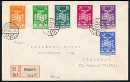 1937 Vásár Sor Ajánlott Helyi Levélen / Mi 543-548 On Local Registered Cover - Sonstige & Ohne Zuordnung