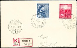 1938 Budapest Helyi Ajánlott Levél Eucharisztikus Emlékbélyegzéssel / Local Registered Cover With Special Cancellation - Autres & Non Classés