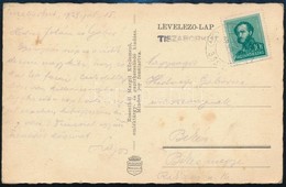 1939 Képeslap 'M.KIR.POSTA 355' Kisegítő Illetve 'TISZABORKÚT' Gumi Bélyegzéssel / Postcard With Auxiliary Postmarks - Sonstige & Ohne Zuordnung