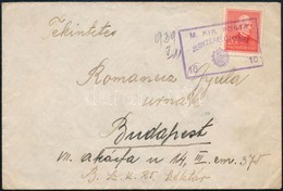 1939 Levél Lila / Lilac 'M. KIR. POSTA JEGYZÉKELŐMENET' Bélyegzéssel / Cover With Railway Postmark - Sonstige & Ohne Zuordnung