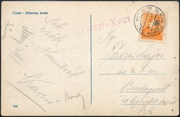 1939 Képeslap 'Huszt' + 'M.KIR.POSTA 314' Kisegítő Bélyegzéssel / Postcard With Auxiliary Postmark - Sonstige & Ohne Zuordnung