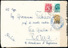 1941 Levél Rómába Magyar és Olasz Cenzúrával / Cover To Rome With Hungarian And Italian Censorship Marks - Autres & Non Classés