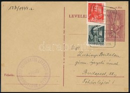 1944 Díjkiegészített Díjjegyes Levelezőlap MAGYARHOMOROG Postaügynökségi Bélyegzéssel / PS-card With Additional Franking - Altri & Non Classificati