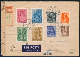 1944 Cenzúrázott Ajánlott Légi Levél Dániába / Censored Registered Airmail Cover To Denmark - Autres & Non Classés