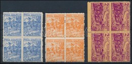 ** Zilah II. 1945 Sor Négyestömbökben / Blocks Of 4. Signed: Bodor - Andere & Zonder Classificatie