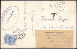 1940 Tábori Posta Képeslap 20f Portóval és Kézbesítési Előjegyzéssel / Field Postcard With Postage Due 'I. HADSEREG PARA - Altri & Non Classificati