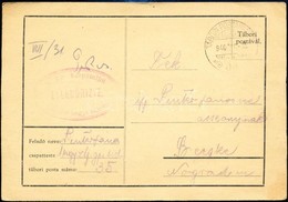 1940 Tábori Posta Levelezőlap / Field Postcard 'M. Kir. Kárpátaljai Honvéd Hegyi Zászlóalj' - Altri & Non Classificati