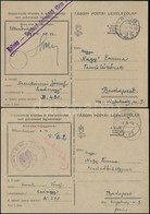 1943-1944 2 Db Tábori Posta Levelezőlap / Field Postcards 'KAT. GOND. ŐK. TÖRZS. PSÁG.' - Other & Unclassified