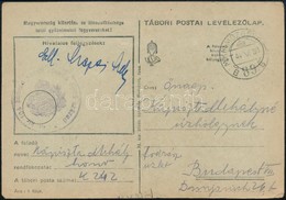 1944 Tábori Posta Levelezőlap / Field Postcard 'M.kir. 104. Honvéd Vasúti Rakodó építő Század' + 'M.KIR.MOZGÓPOSTA 89 B' - Other & Unclassified