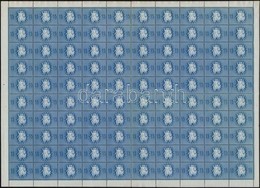 ** 1946 Köztársasági Emlék 15 Ezer P Teljes 100-as ív, Mindkét Tévnyomattal (12.000) / Mi 879 Complete Sheet With 2 Plat - Sonstige & Ohne Zuordnung