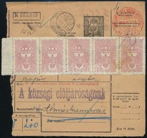1945 (2. Díjszabás) Csomagszállító 1,2 Kg Csomagról, Piros Készpénzes Bérmentesítéssel, Ez Csomagszállítón Ritka + 5 X 2 - Otros & Sin Clasificación