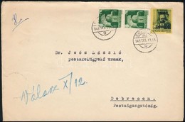 1945 (3. Díjszabás) Levél 10P Bérmentesítéssel, Hátoldalán Néma Bélyegzéssel / Cover With 10P Franking, Silent Postmark  - Other & Unclassified