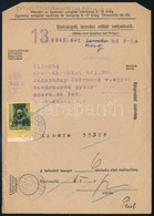 1945 (3. Díjszabás) Telefonszámla, Nyomtatvány 20g-100g Tarifával, '5P' Kisegítő Bérmentesítésssel / Phone Bill As Print - Sonstige & Ohne Zuordnung