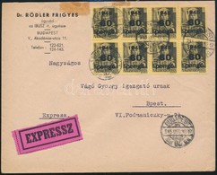 1945 (5. Díjszabás) Budapest Helyi Expressz Levél 480P Bérmentesítéssel, A 'M.KIR. KÖZPONTI TÁVÍRÓ HIVATAL' érkezési Bél - Sonstige & Ohne Zuordnung