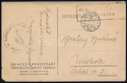 1945 (5. Díjszabás) Távolsági Képeslap Hadifogoly ügyben, A Bélyeg Helyén Keretes Bélyegző / Domestic Postcard, P.O.W. M - Altri & Non Classificati