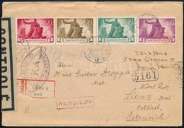 1946 (6. Díjszabás) Ajánlott Levél Ausztriába Küldve 4.000P Újjáépítés és Kisegítő Vegyes Bérmentesítéssel + 5.000P Kész - Altri & Non Classificati