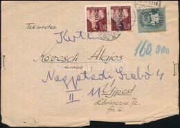 1946 (12. Díjszabás) Távolsági Levél 2 X Cs.10-2 és 50 Ezer P Bérmentesítéssel / Domestic Cover - Sonstige & Ohne Zuordnung