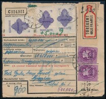 1946 (13. Díjszabás) Csomagszállító 5 Kg-ig, Emelt Tarifa 3 Tényező Miatt: Utánvétel, Nyilvántartott érték, Törékeny. Re - Other & Unclassified