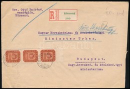 1946 (20. Díjszabás) Ajánlott Levél 60 Ezer Milpengő Bérmentesítéssel / Registered Cover With 60.000 Millpengő Franking - Autres & Non Classés