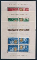 ** 1947 Roosevelt Fordított állású Kisívsor (130.000) / Mi 985-992 Tete Beche Mini Sheets (szokásos Apró Ráncok / Usual  - Autres & Non Classés