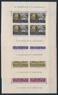 ** 1947 Roosevelt Kisívsor (90.000) / Mi 985-992 Mini Sheets (szokásos Apró Ráncok, Törések / Small Creases) - Other & Unclassified