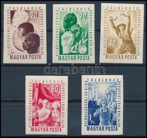 ** 1949 VIT (I.) Vágott Sor (20.000) / Mi 1048-1052 Imperforate Set - Sonstige & Ohne Zuordnung