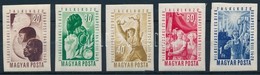 * 1949 VIT Vágott Sor (20.000) / Mi 1048-1052 Imperforate Set - Autres & Non Classés